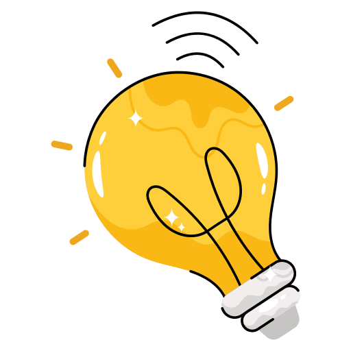 A cartoon of an electric light bulb with some sound waves coming out.