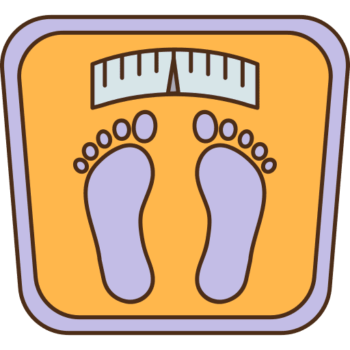 A picture of feet on the scale.